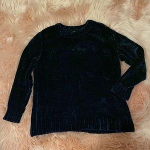 Orvis Chenille Sweater Navy- Medium